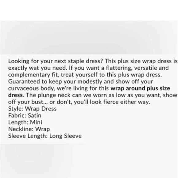 Boohoo PLUS WRAP SILK DRESS & RHINESTONE EARRINGS - Picture 7 of 8